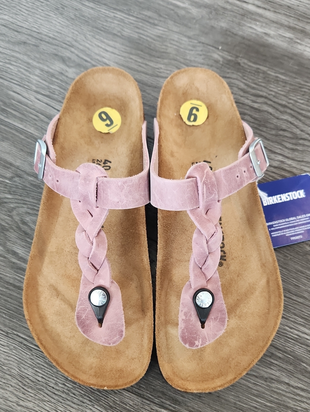 Birkenstock Gizeh Oiled Leather Braid . New With Tags 40 - Picture 2 of 5